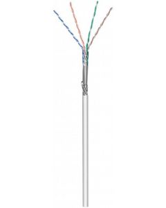 CAT5e F/UTP 50m kabel op rol soepel grijs CCA