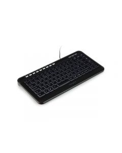 Mini toetsenbord USB, USA/Nordic-layout, zwart/zilver, voor 19 inch kasten