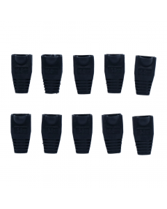 Tule zwart RJ45 set van 10