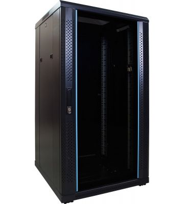 22U patchkast met glazen voordeur (BxDxH) 600x600x1200mm