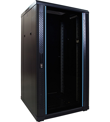 22U patchkast met glazen voordeur (BxDxH) 600x600x1200mm