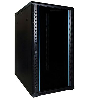 22U patchkast met glazen voordeur (BxDxH) 600x800x1200mm
