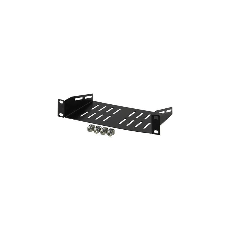 10" , legbord, 1U, 136 mm diep, zwart