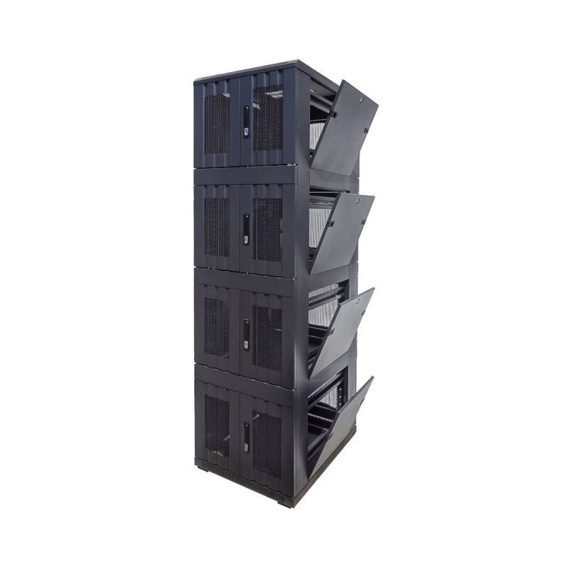 42U compartiment patchkast met geperforeerde deur - 4x9U - (BxDxH) 800x1000x2000mm