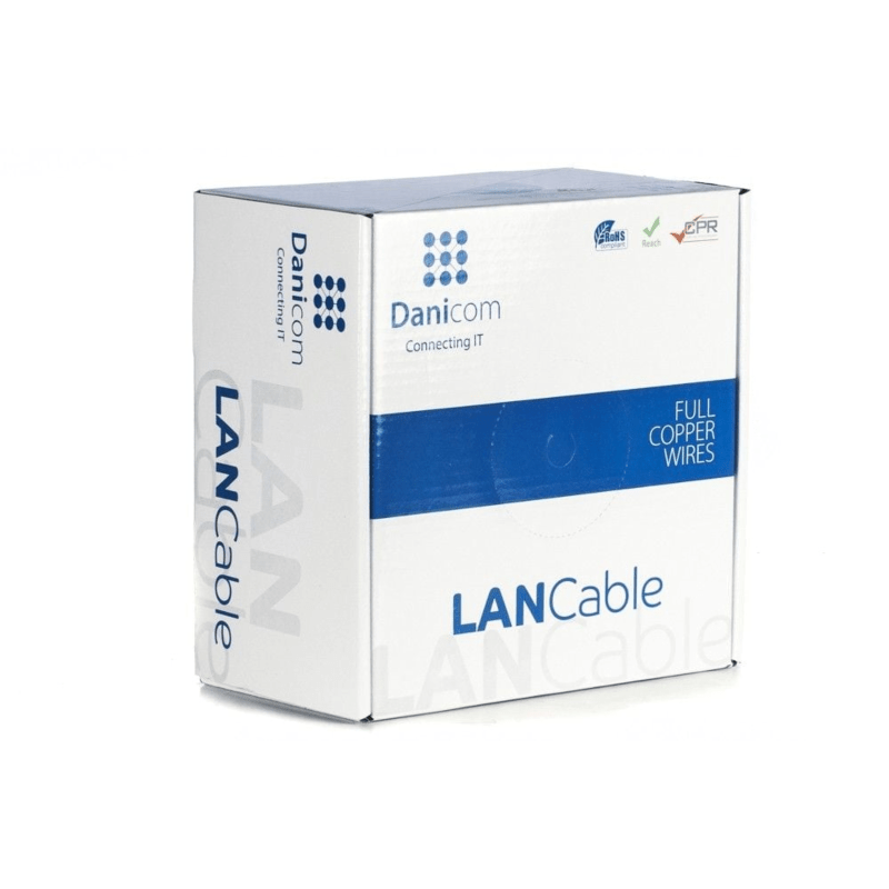 CAT8 S/FTP 50m kabel op rol stug - LSZH (Dca)