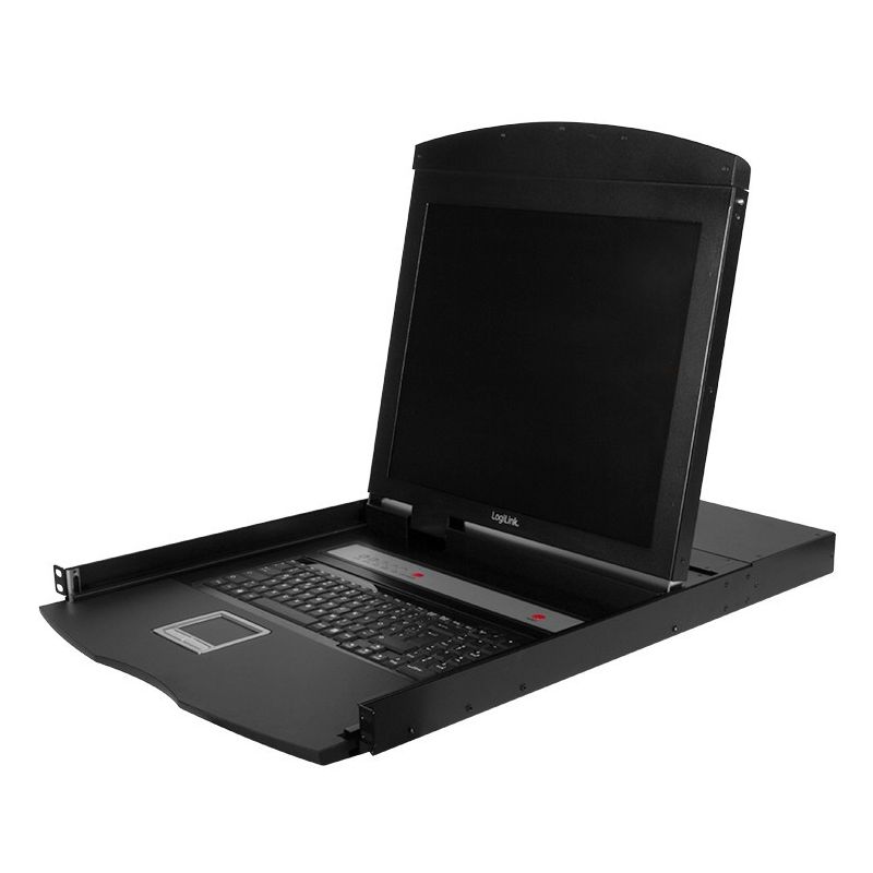 VALUE 19" console-inschuif, 1 HE, 43 cm-TFT, USB en PS/2 qwerty toetsenbord 