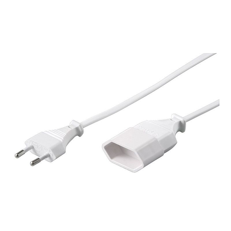 Verloopkabel Europlug 2m wit