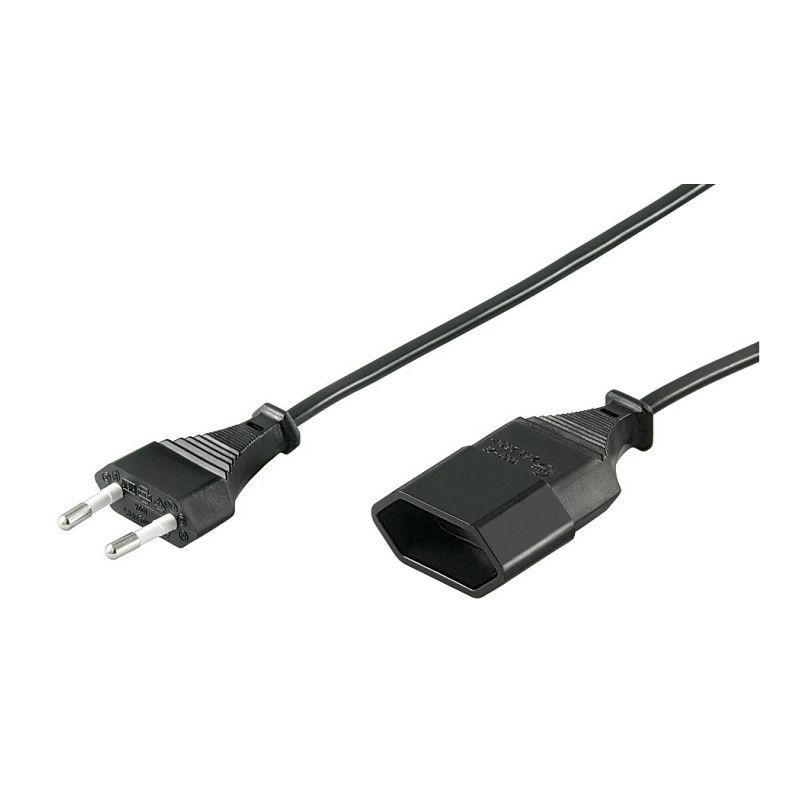 Verloopkabel Europlug 3m zwart