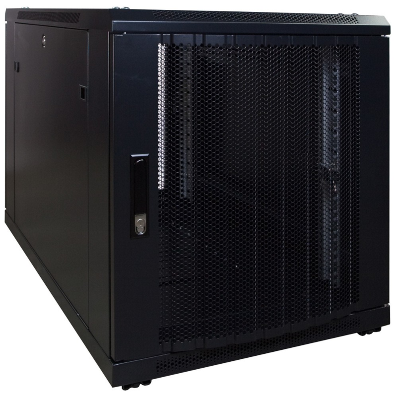 12U mini patchkast met geperforeerde voordeur, 1200mm diep