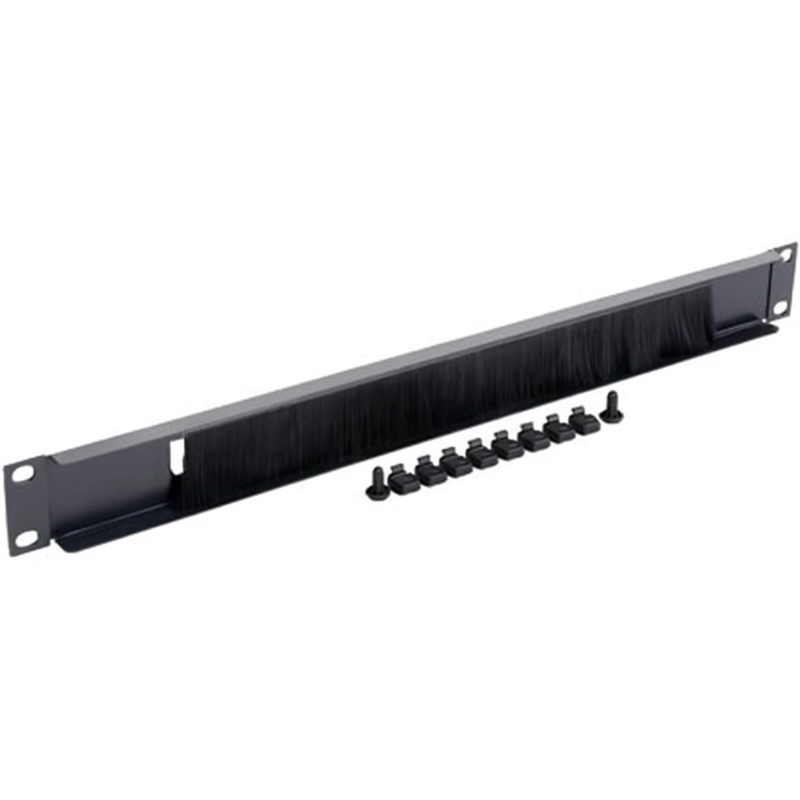 1U 19 inch kabelinvoerpaneel (met borstel)