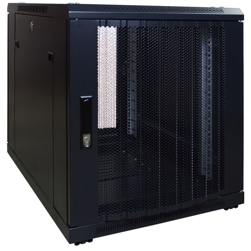 12U mini patchkast met geperforeerde deur, 600mm diep 