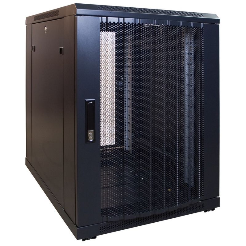 15U mini patchkast met geperforeerde voordeur, 600mm diep