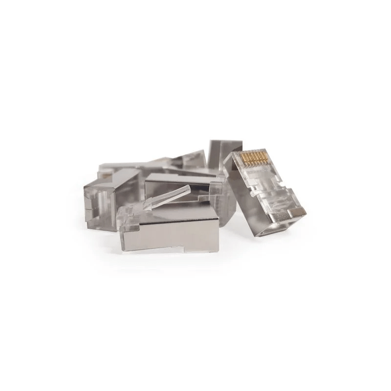 CAT6a doorsteek connector RJ45 pass through - shielded - voor soepele kern