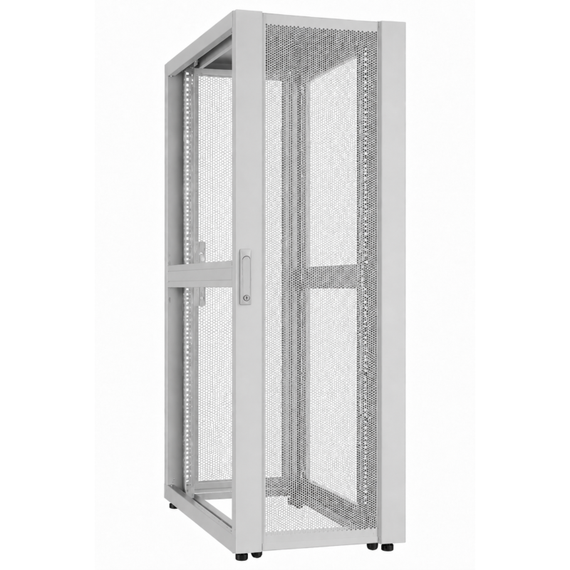 42U Datacenter patchkast met geperforeerde deur 800x1000x2000mm (BxDxH) Grijs