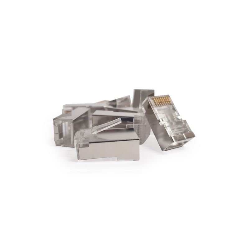 CAT5e Connector RJ45 - Shielded - voor stranded en solide kabels - 10 stuks