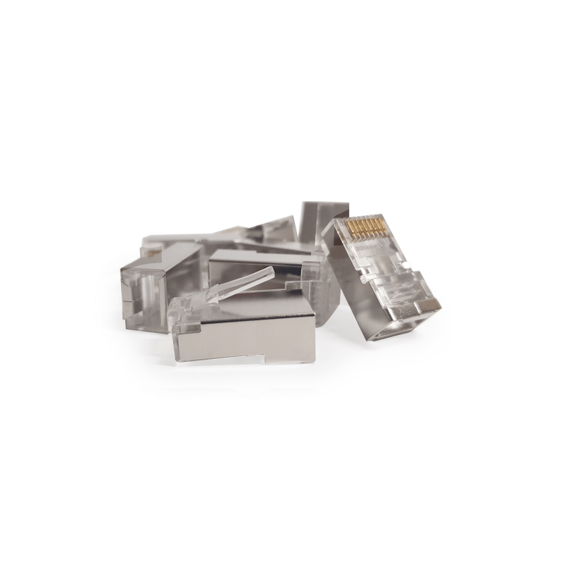 CAT6 Connector RJ45 - Shielded - voor solide kabels - 10 stuks