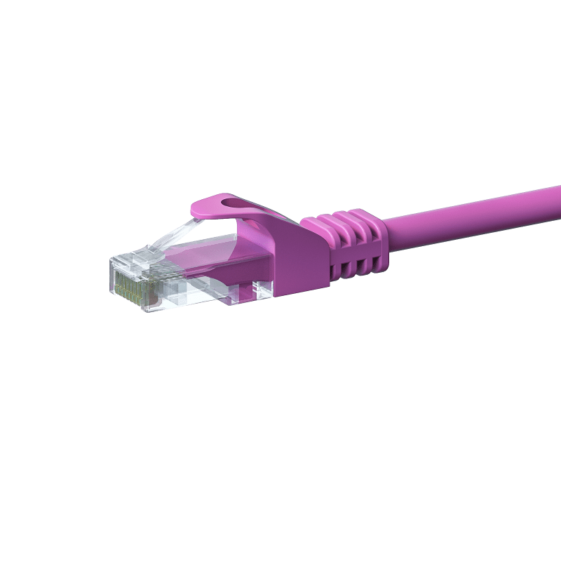 UTP CAT5e patchkabel 3m roze - 100% koper