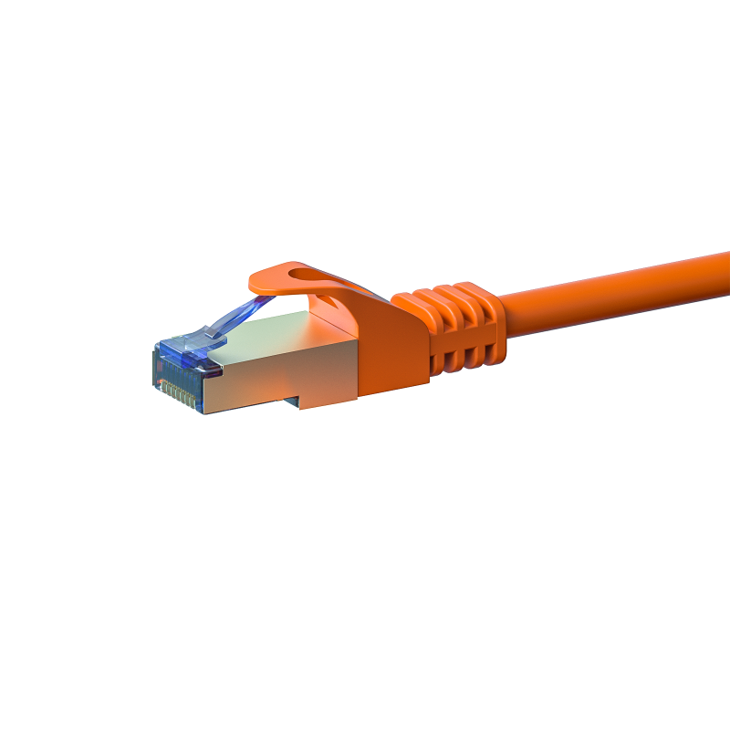 CAT6a S/FTP (PIMF) patchkabel 0,25m oranje