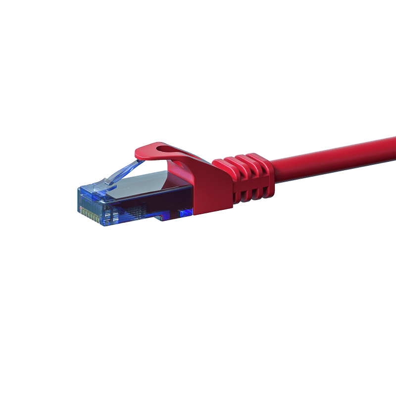 CAT6a Netzwerkkabel 100% Kupfer - U/UTP - 7,50 meter - Rot