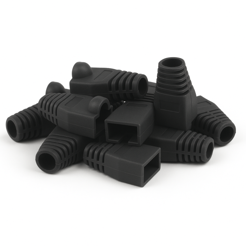 DANICOM RJ45 Kabeltule Zwart - 10 stuks