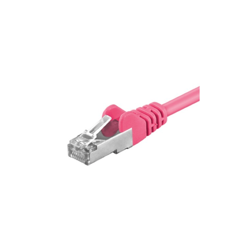 CAT5e FTP patchkabel 0.25m roze