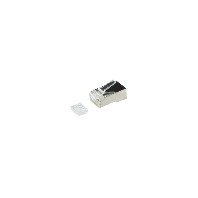 CAT6A Connector RJ45 + Hulpstukje - Shielded - voor soepele kern