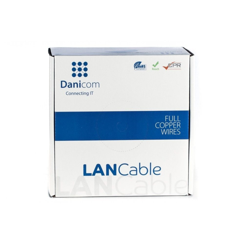 CAT8 S/FTP 50m kabel op rol stug - LSZH (Dca)