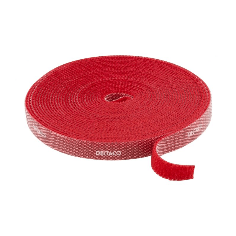 Klittenband 5 meter - 9 mm breed - rood