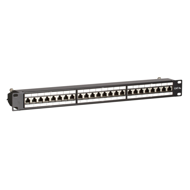Patchpaneel Cat6a STP 24 poorts