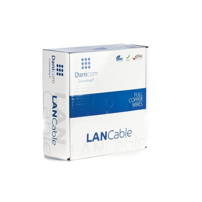 DANICOM CAT6 UTP 50m kabel op rol soepel -  PVC (Fca)