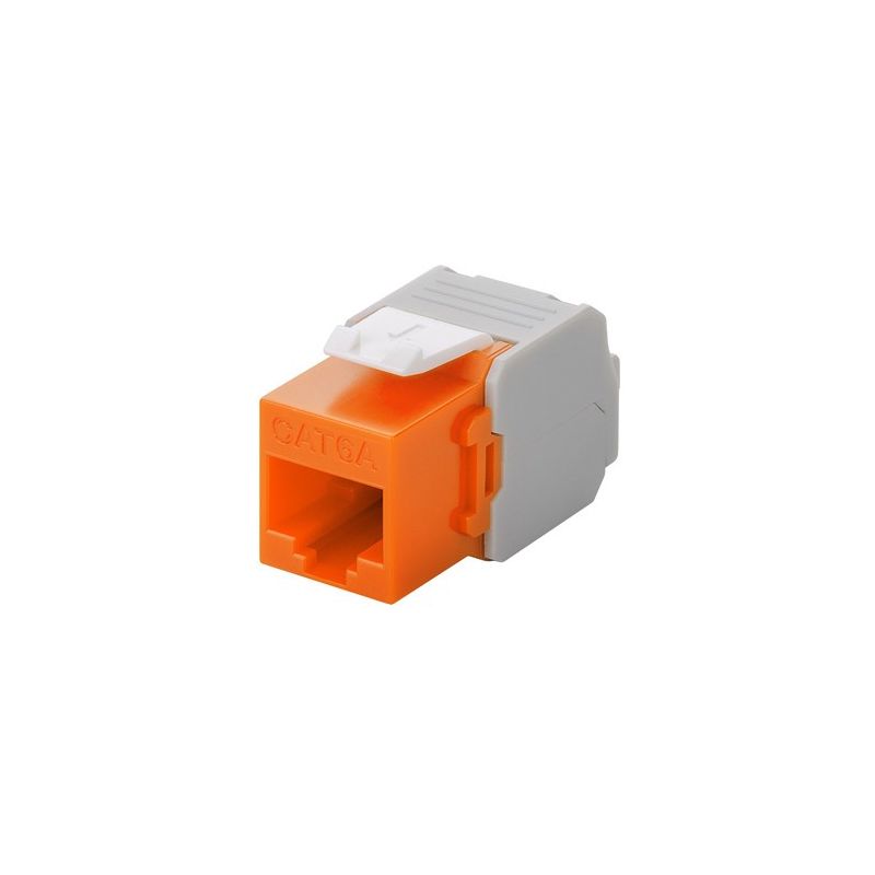 CAT6a UTP Keystone Connector - Toolless - Oranje