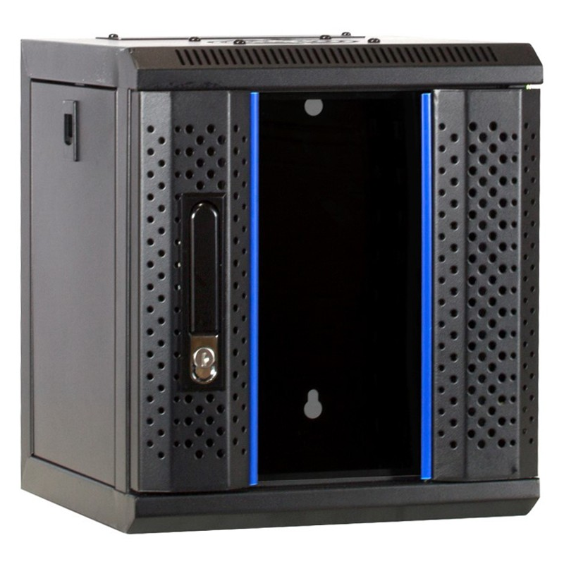 10" 4U wand patchkast met glazen voordeur