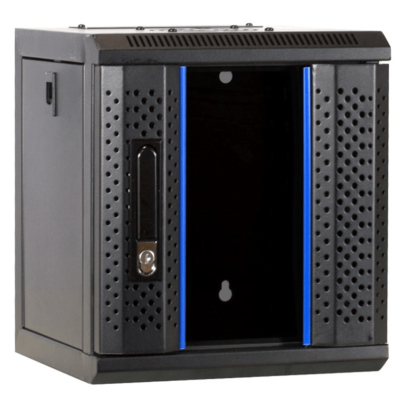 10" 6U wand patchkast met glazen voordeur