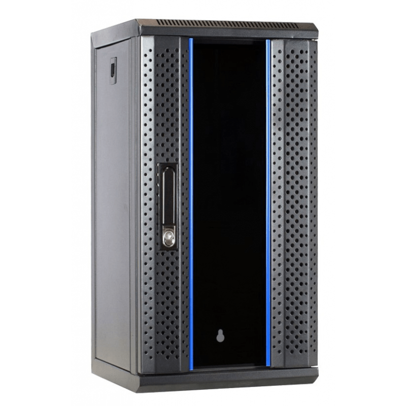 10" 12U wand patchkast met glazen voordeur