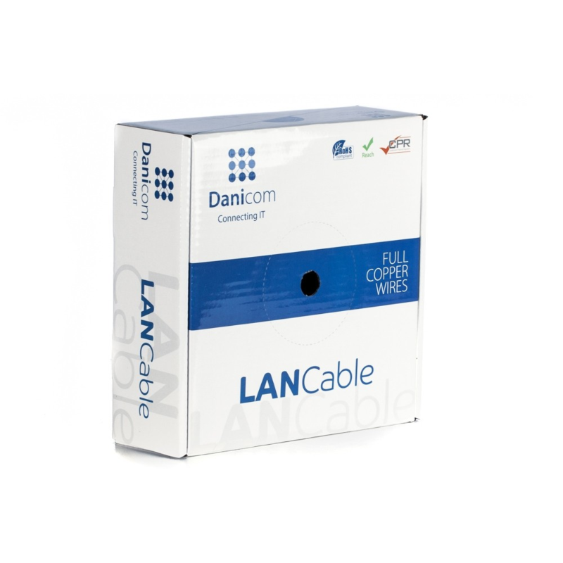 DANICOM CAT6 FTP 50m kabel op rol stug - LSZH (Dca)