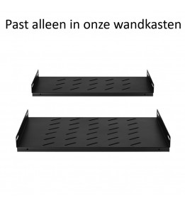 Vaste wandkast legborden